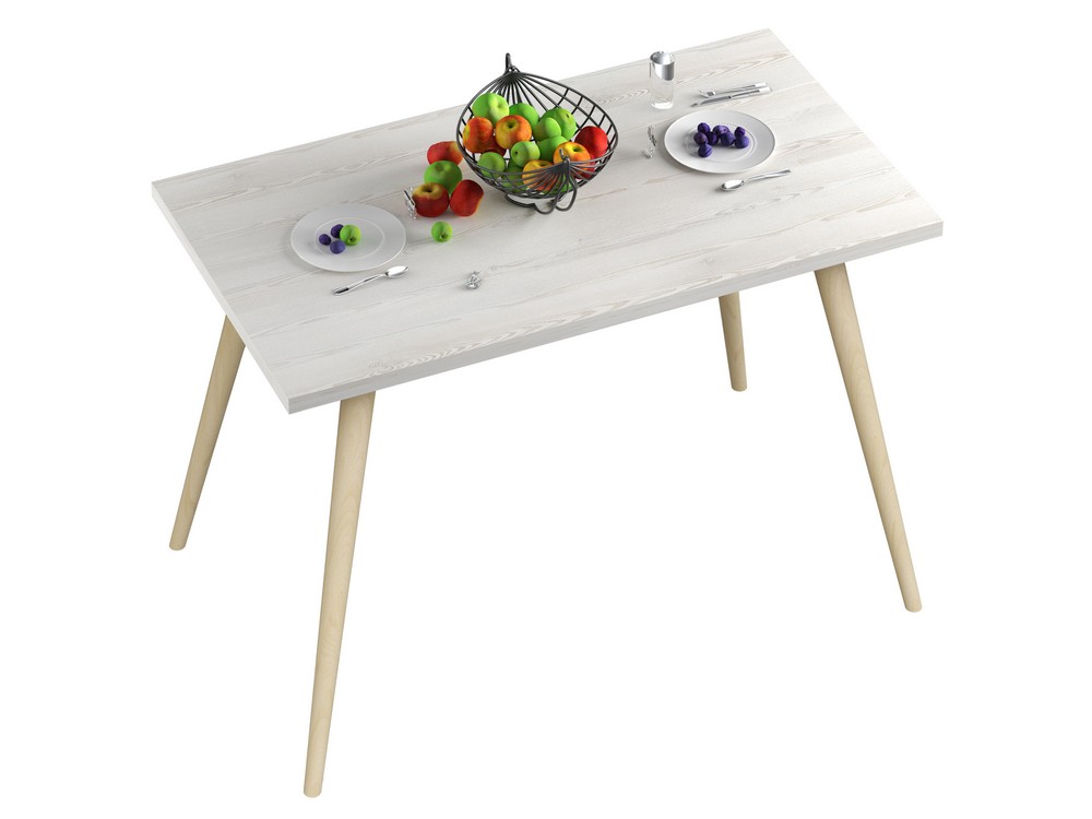 Stół kuchenny z nogami bukowymi sosna wizualizacja